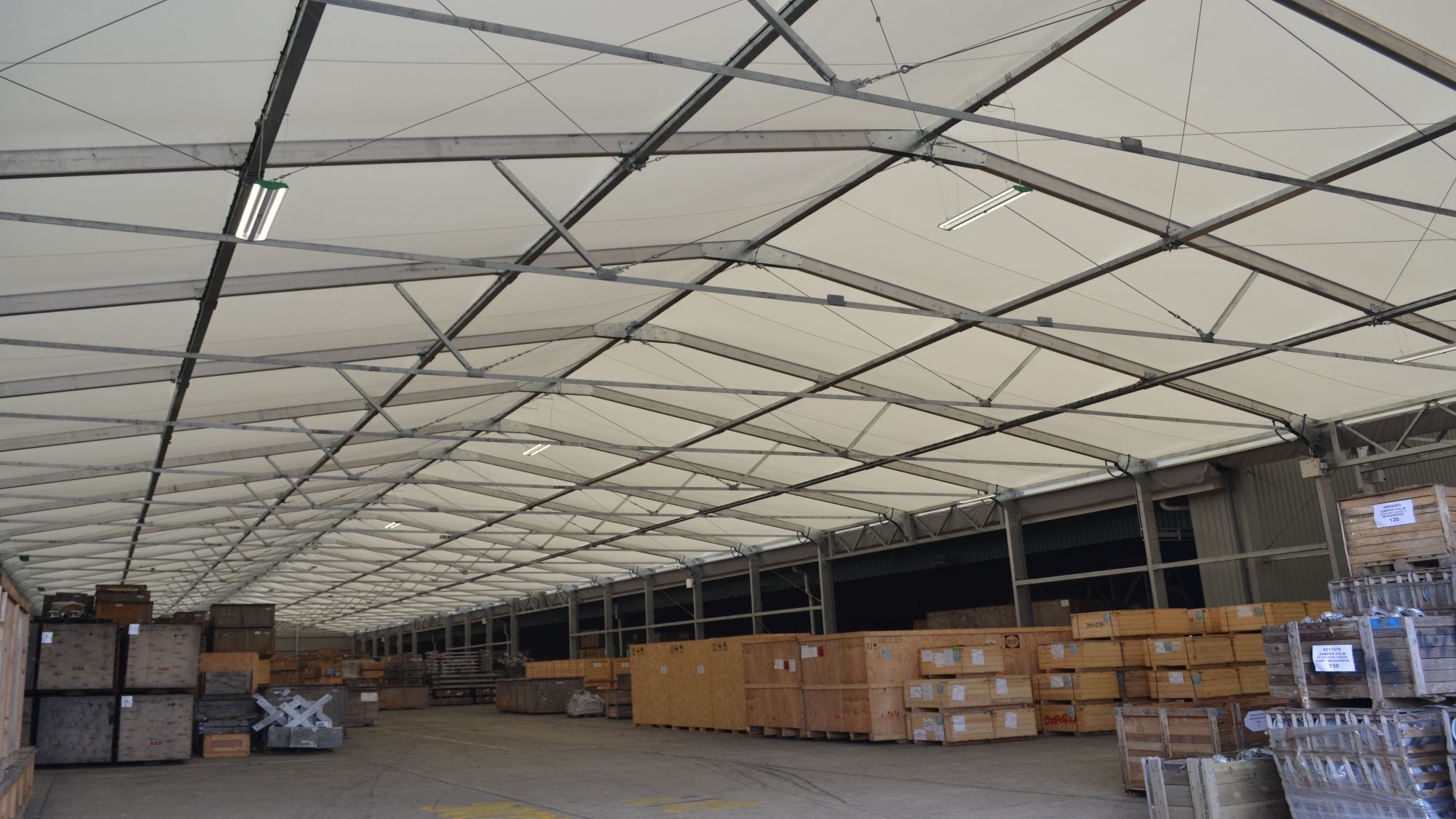 Warehouse and temporary Storage ideas - an example of a temporary warehouse