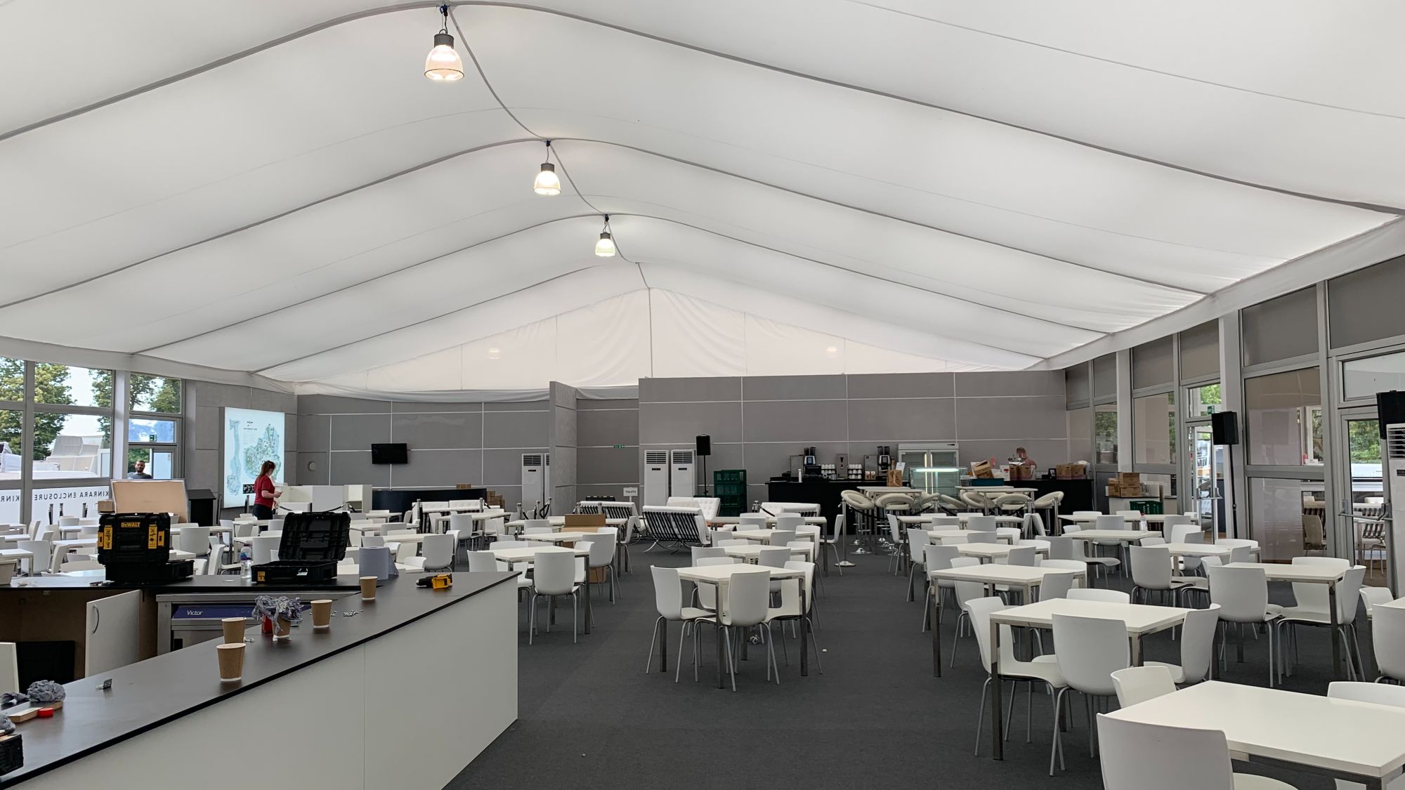 temporary film space catering