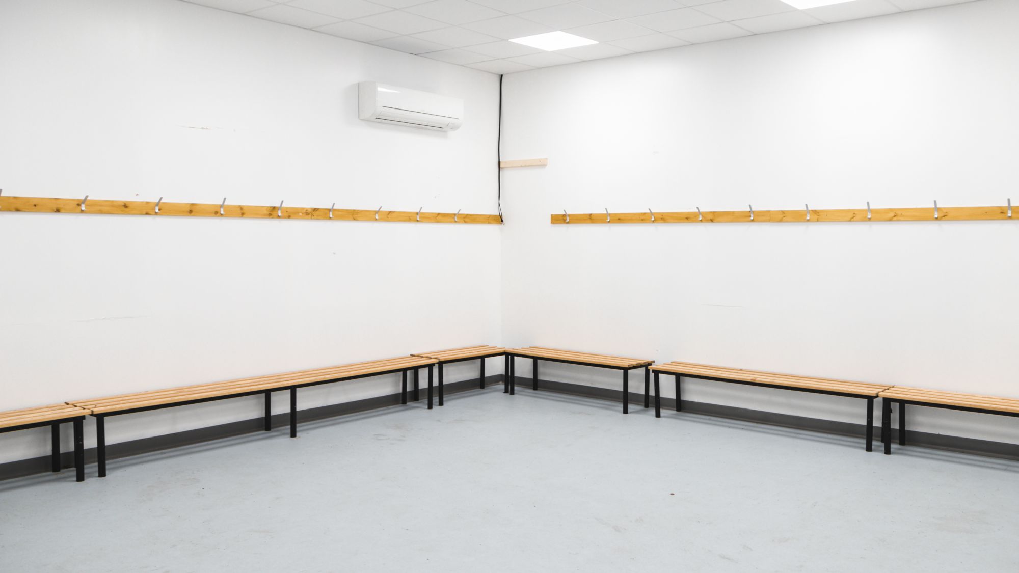 Temporary sports changing room facilities