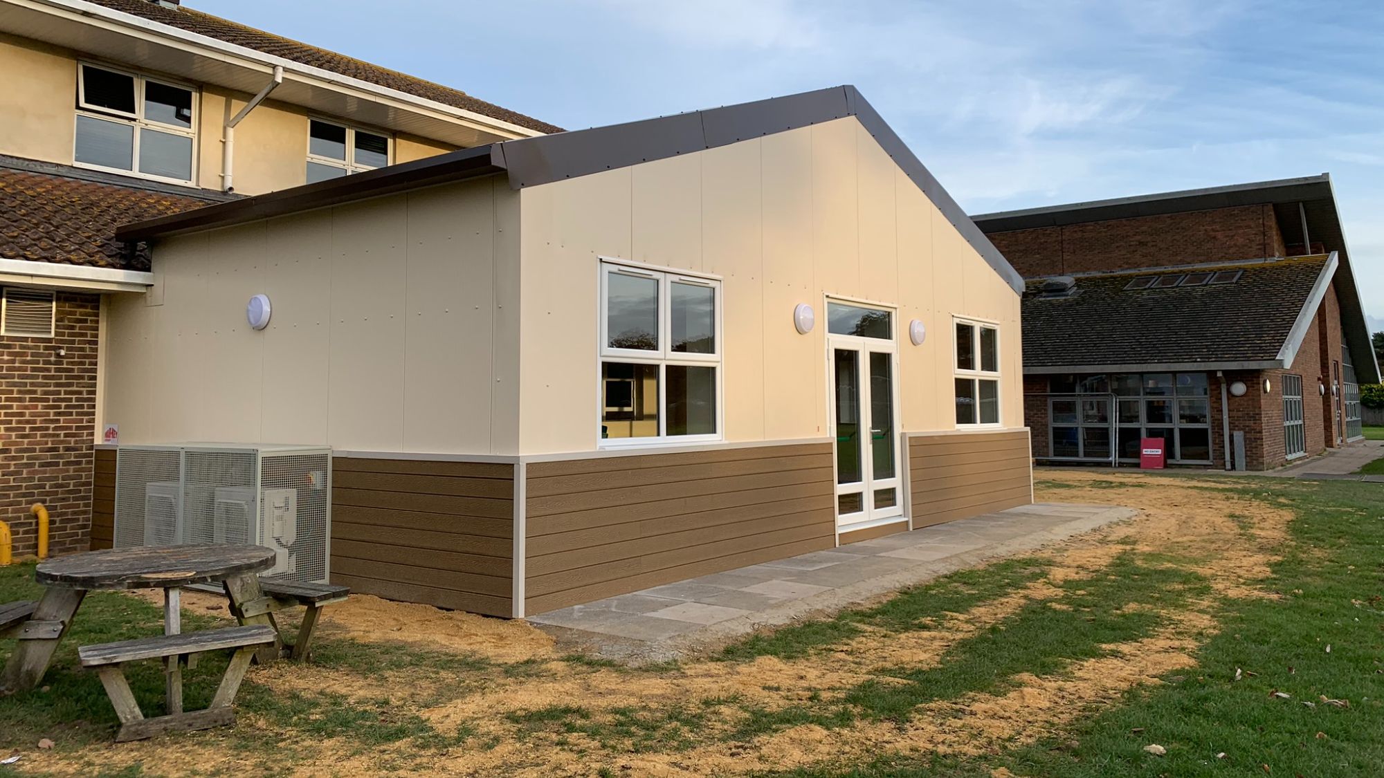 School Extension which is a temporary insulated buildings example