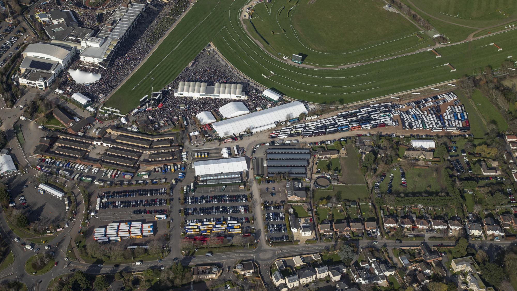 Aerial Shot Cheltenham Jockey Festival