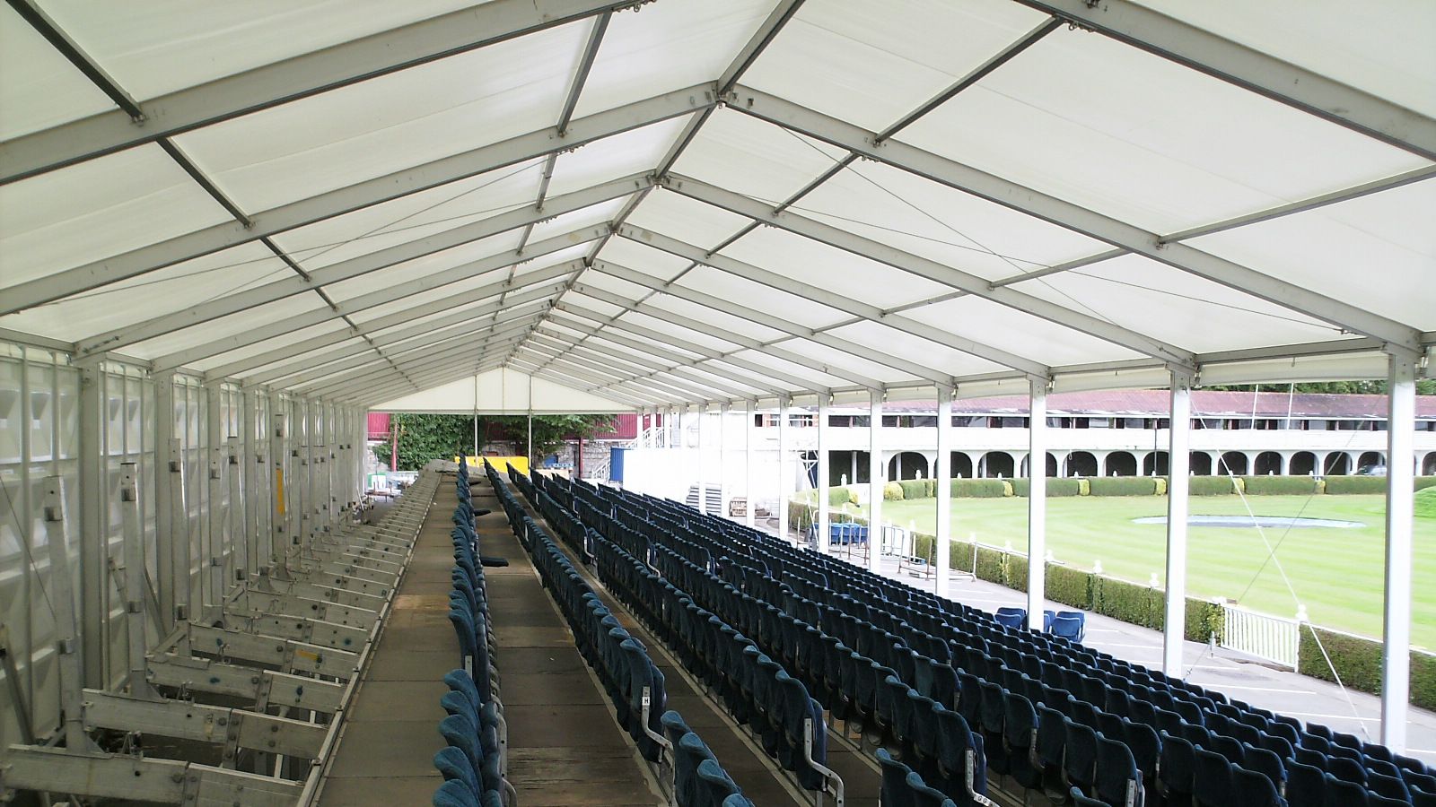 Temporary sports facilities seating cover