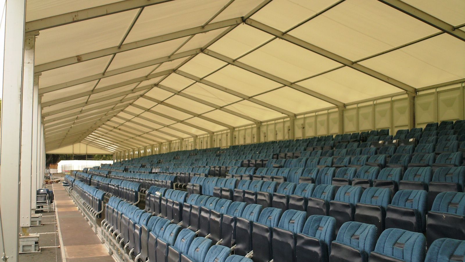 Temporary sports facilities seating cover