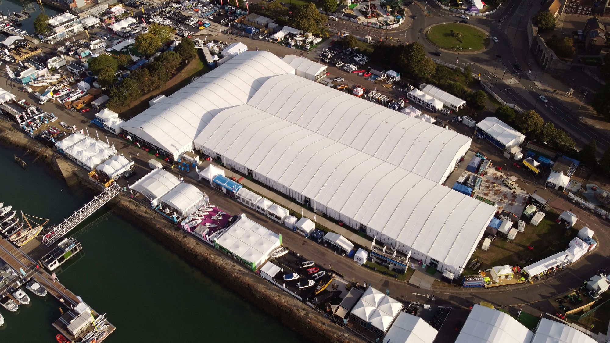 event warehouse buildings from above