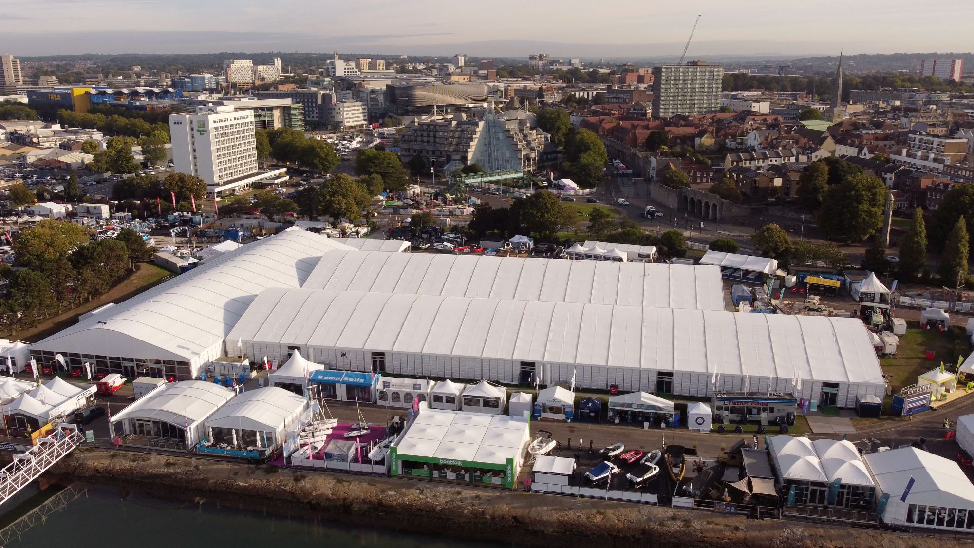 large event warehouse for Southampton boat show