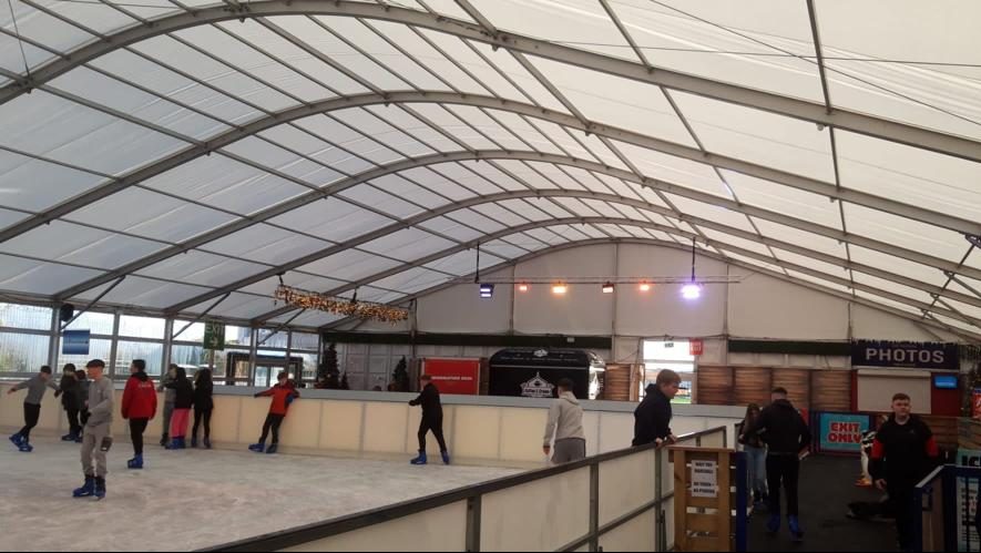 more photos inside the temporary ice rink