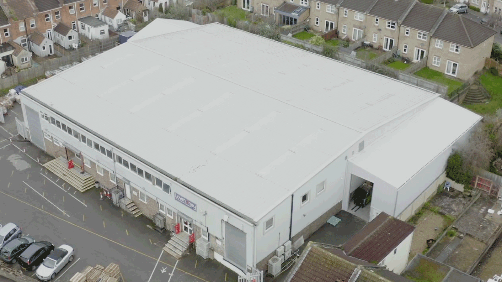 lean-to warehouse extension