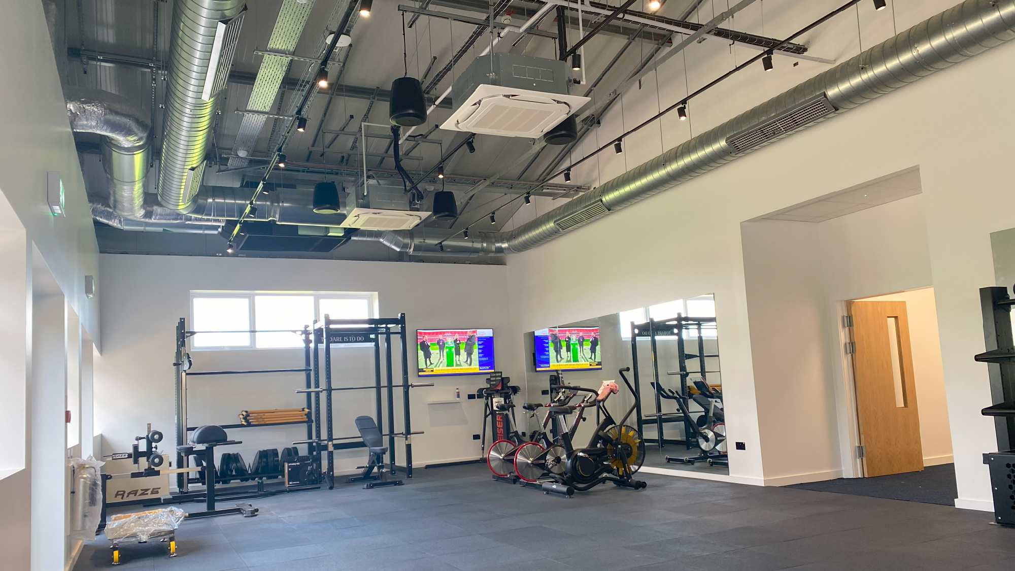 temporary gym facility