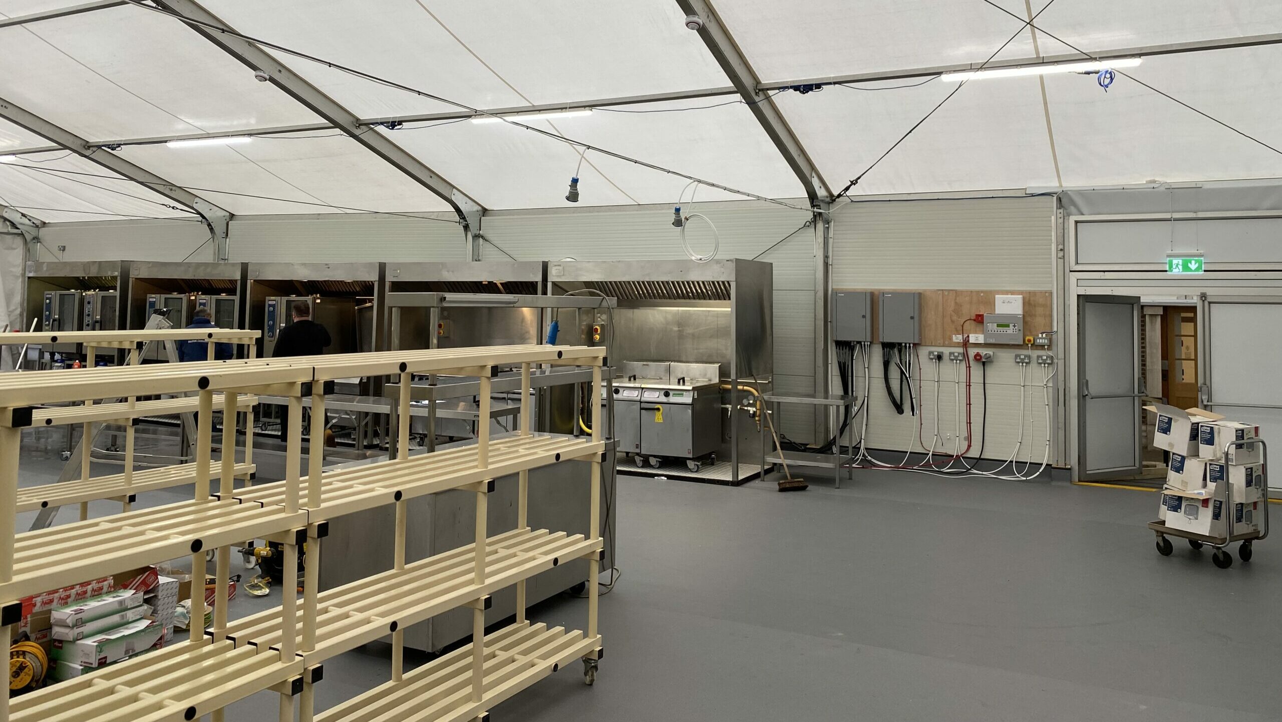 kitchen fit-out temporary building