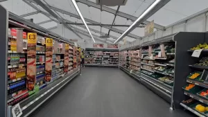 Maintain customer experience with temporary supermarkets
