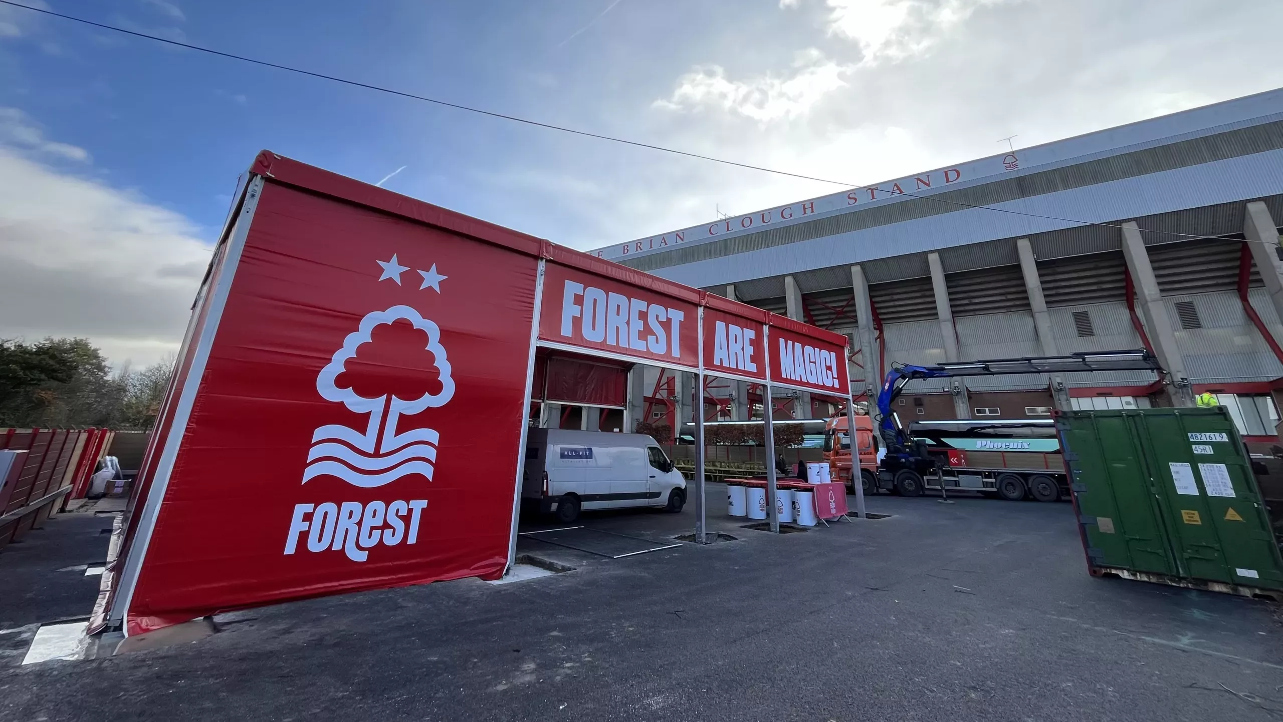 Temporary Structure at Football Stadium