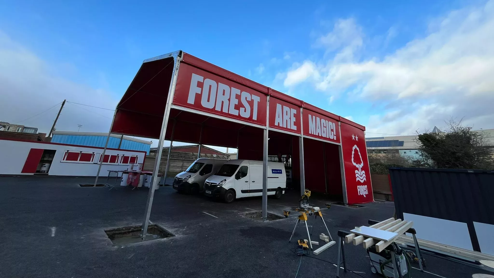 Canopy Outside Stadium