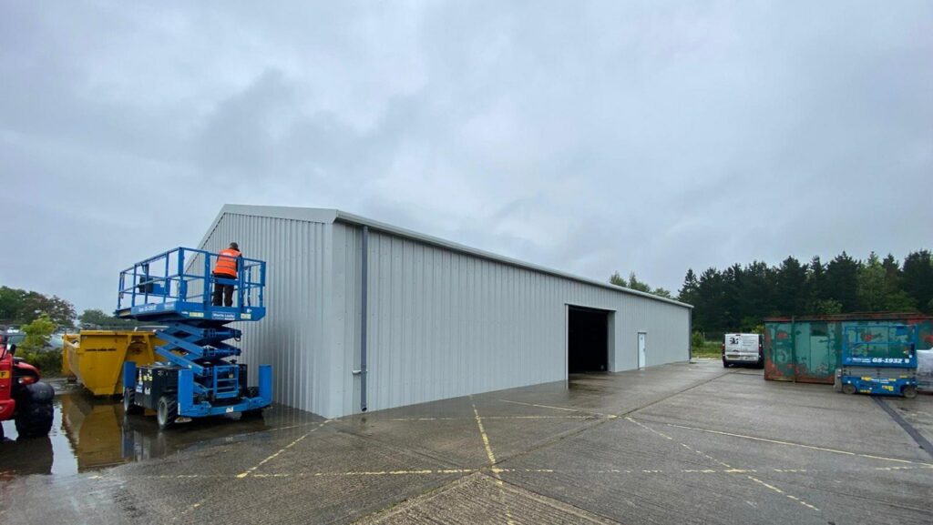 temporary warehouse building works
