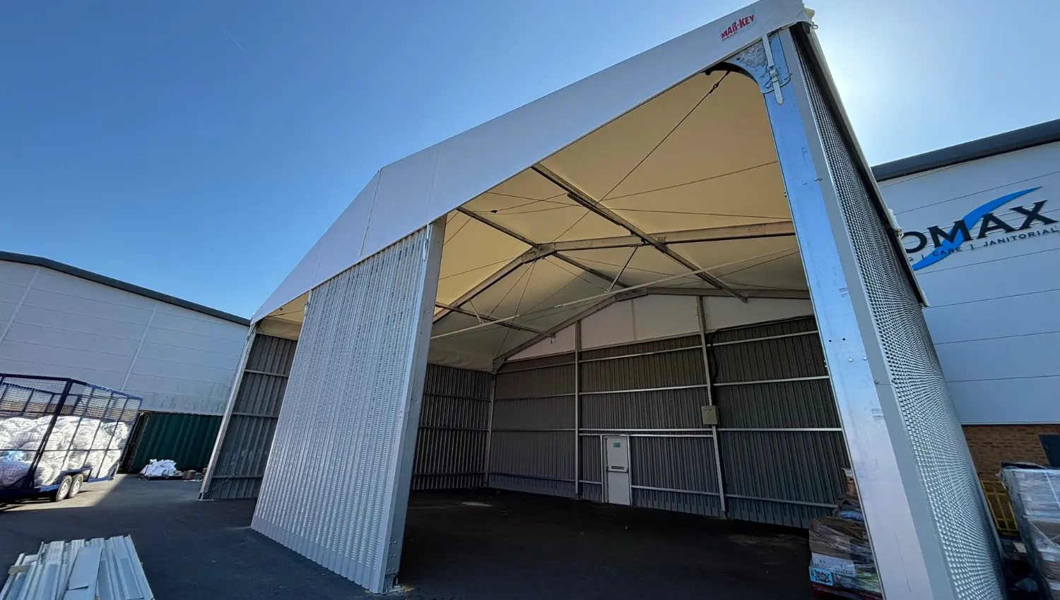 Temporary Pallet Storage Canopy